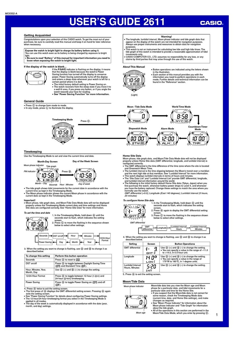 Casio 2611 User manual