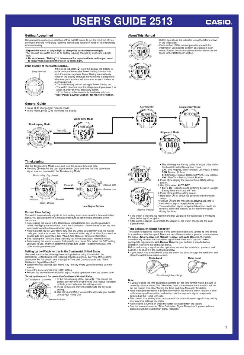 Casio 2513 User manual