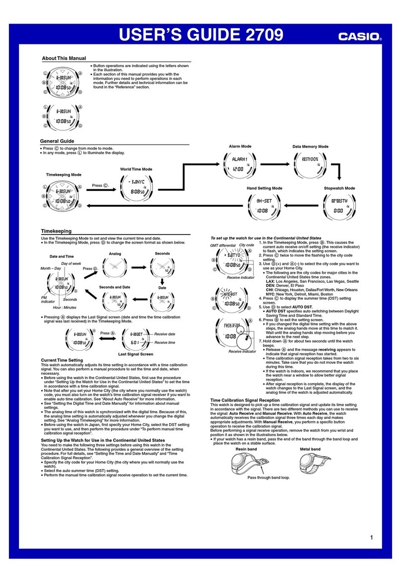 Casio 2709 User manual Casio 2709 User manual