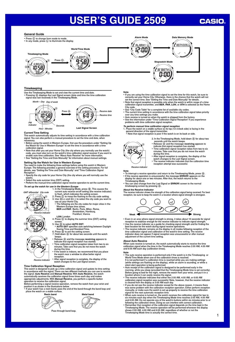 Casio 2509 User manual Casio 2509 User manual