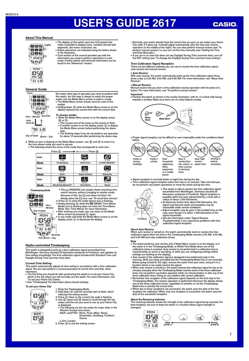 Casio 2617 User manual