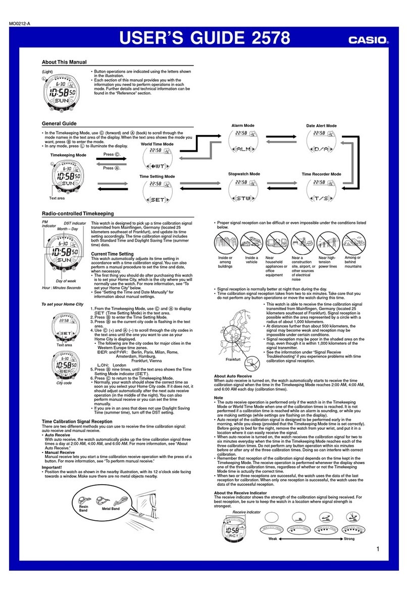 Casio 2578 User manual