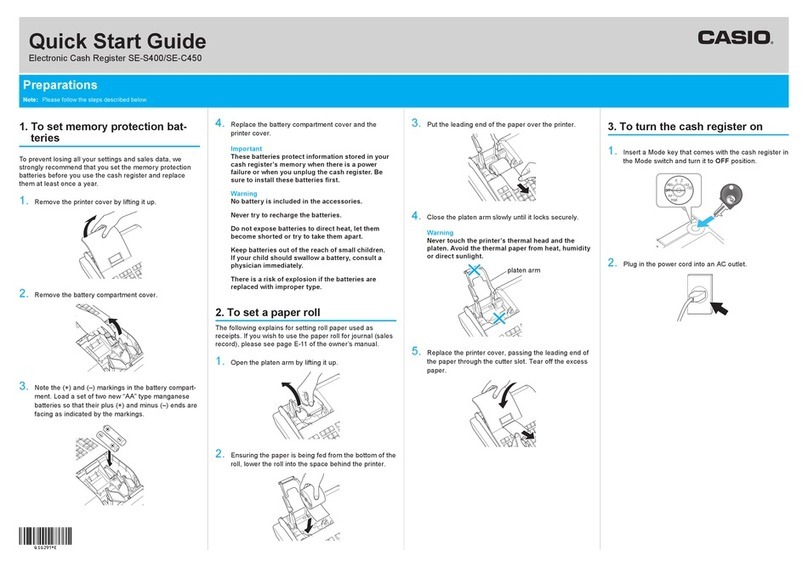 Casio SE-S400 User manual