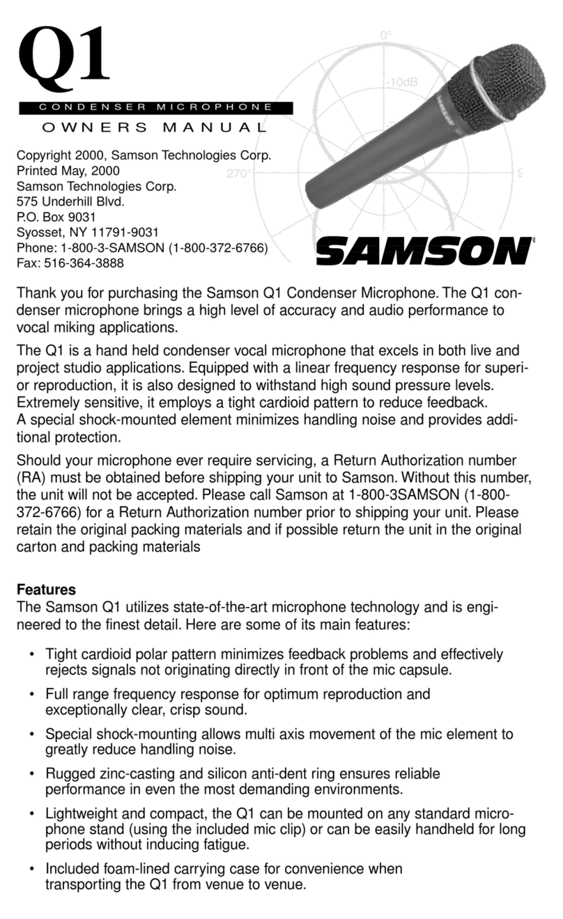 Samson Q1 User manual