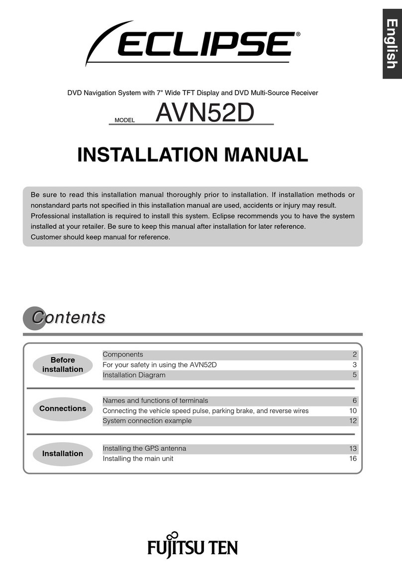 Fujitsu Eclipse AVN52D User manual