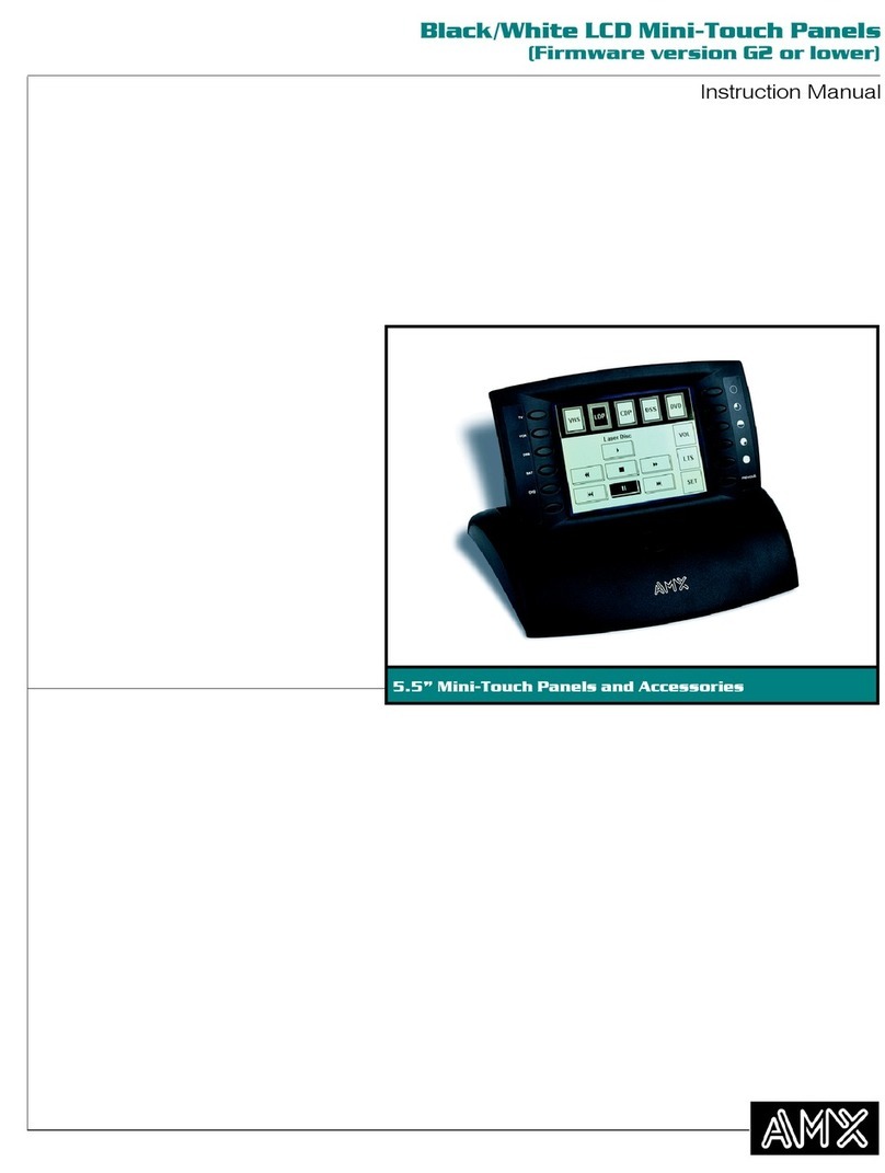 AMX LCD Mini-Touch Panels User manual