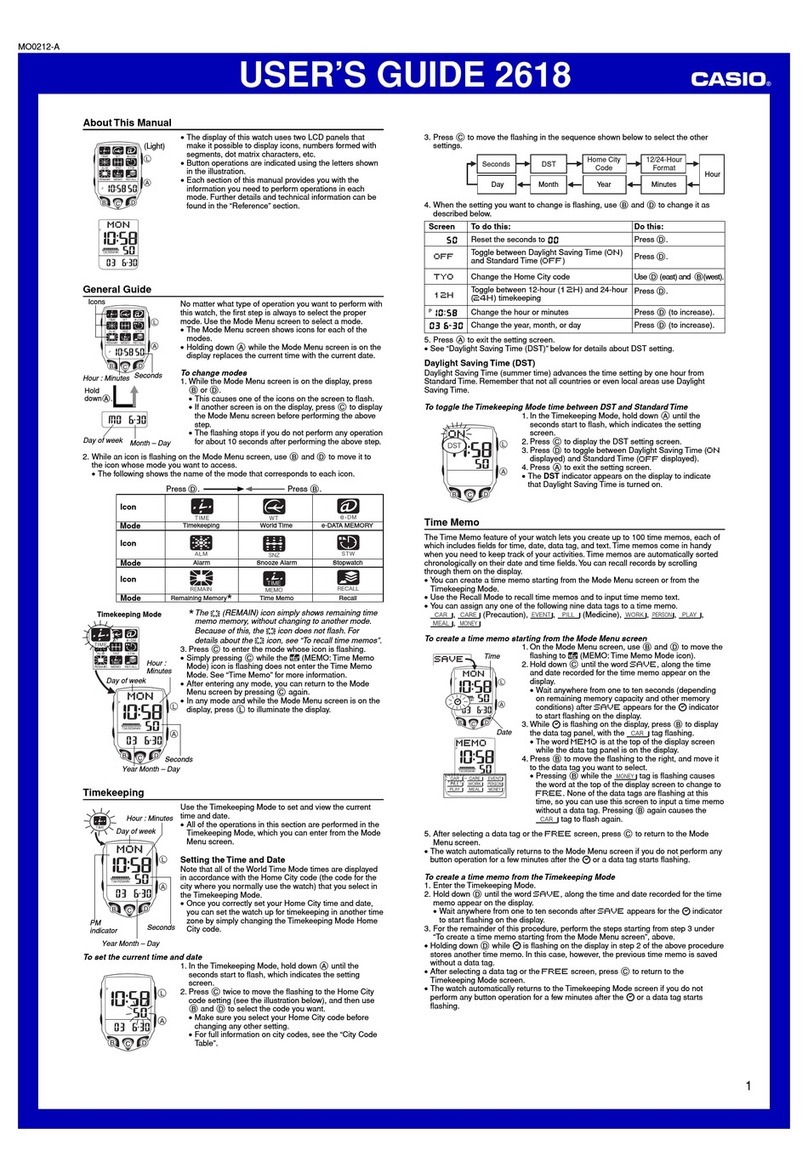 Casio 2618 User manual