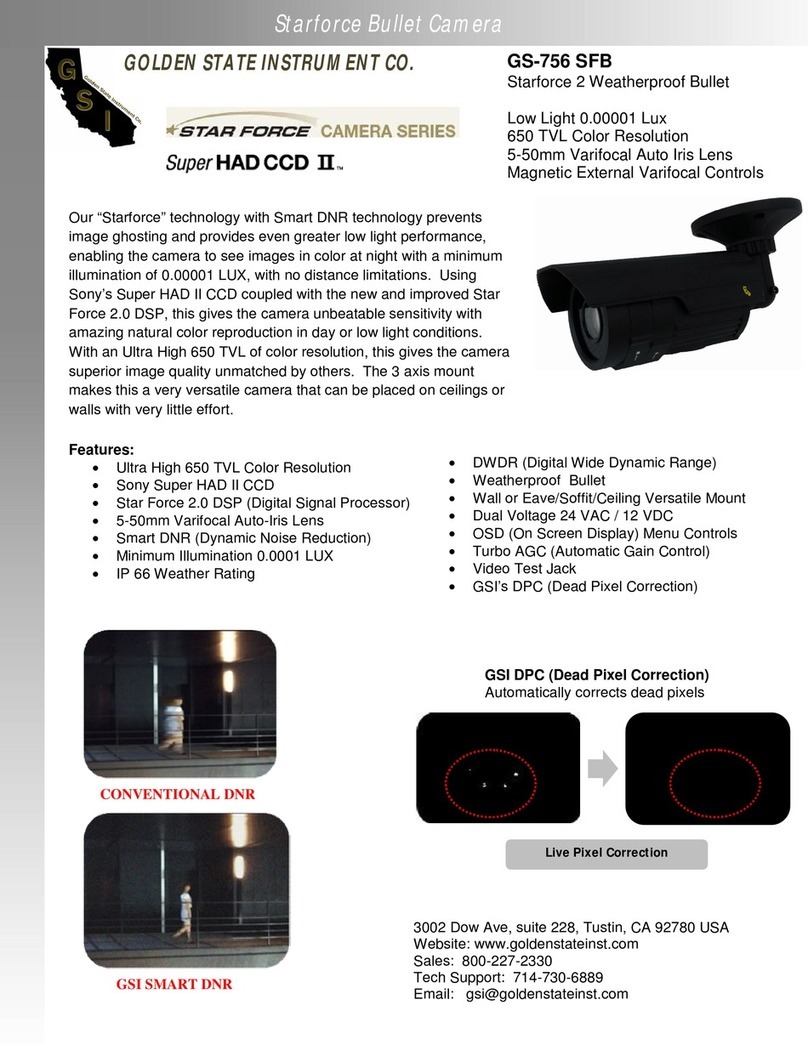GOLDEN STATE INSTRUMENT GS-756 SFB Specifications