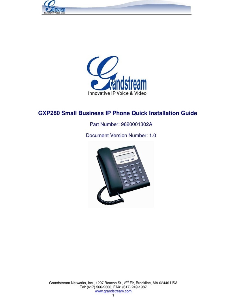 Grandstream Networks GXP-280 Quick installation guide