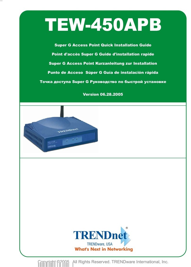 TRENDnet TEW-450APB - Wireless Super G Access Point User manual