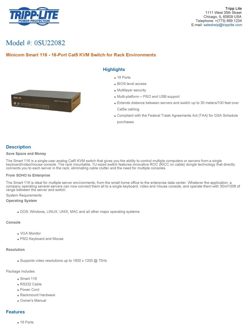 Tripp Lite Minicom Smart 116 0SU22082 User manual