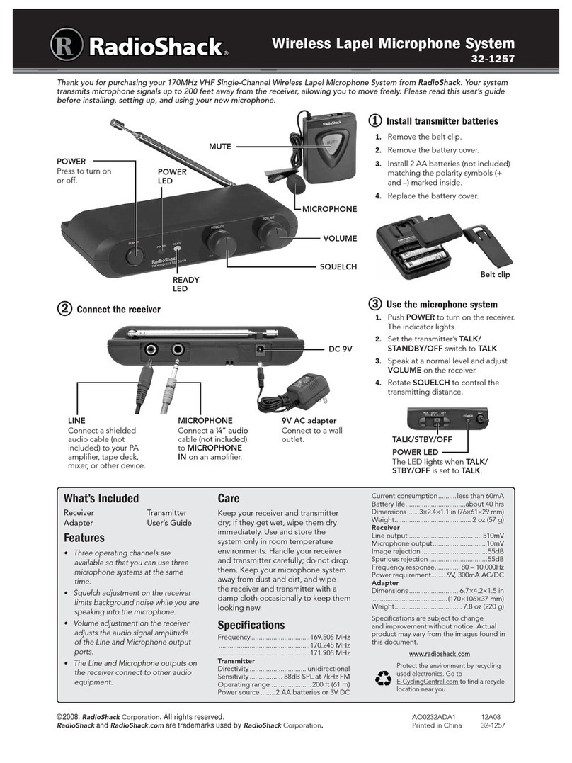 Radio Shack 32-1257 user guide