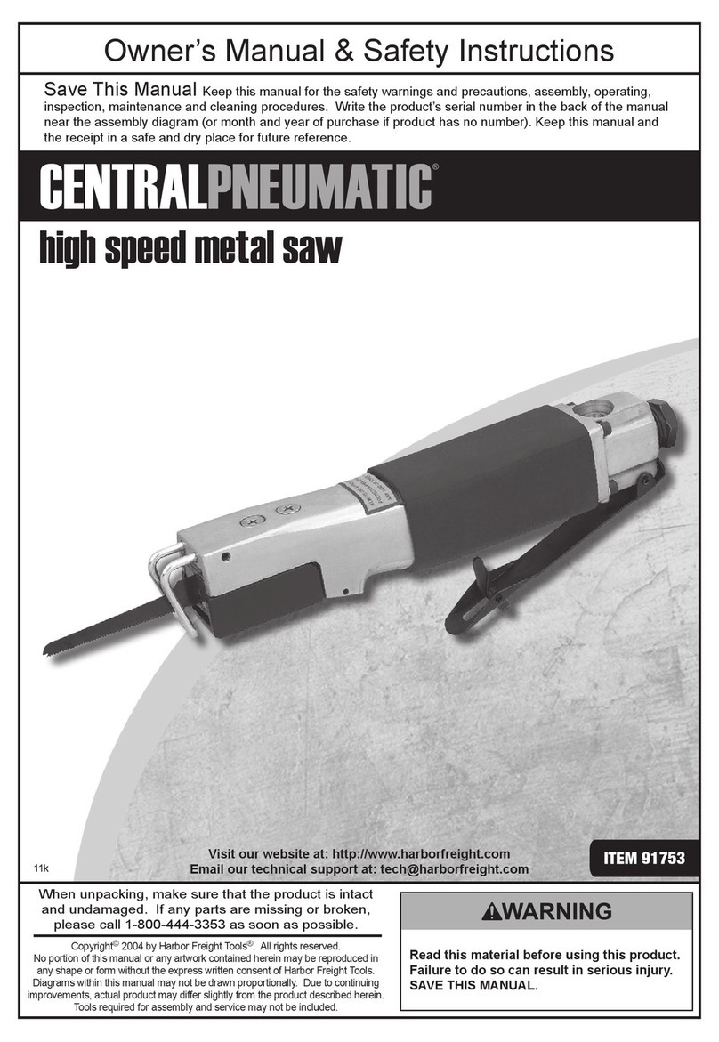 Central Pneumatic 91753 Owner's manual & safety instructions