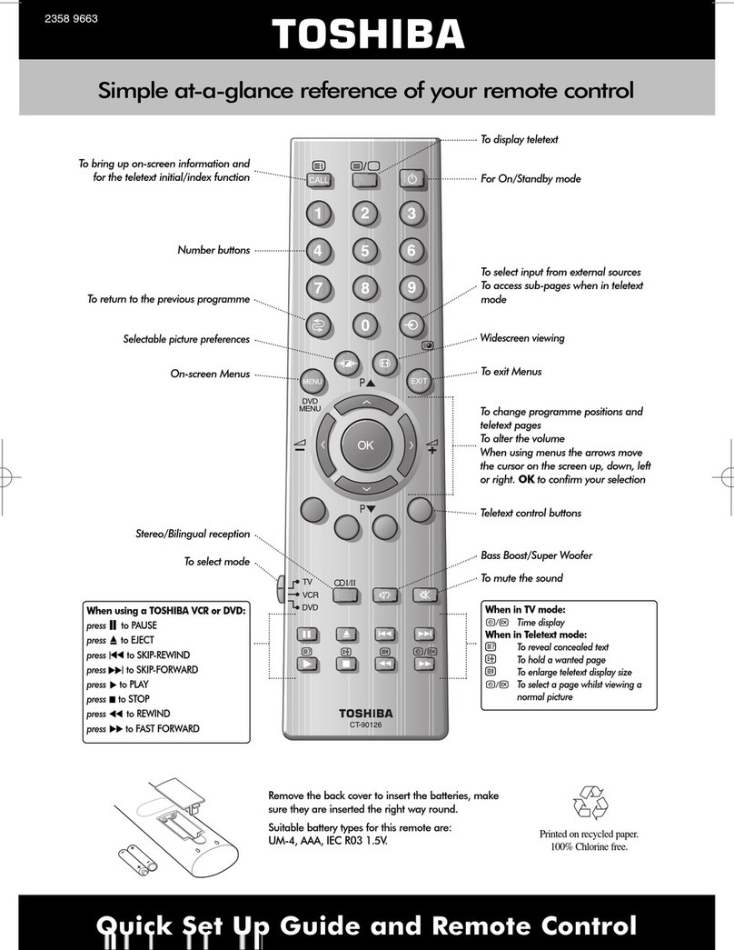 Toshiba 46WM48 Series Use and maintenance manual