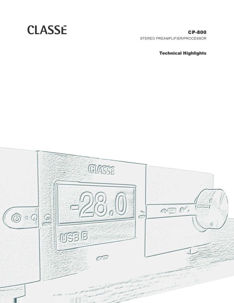 Classe Audio CP-800 owner's manual