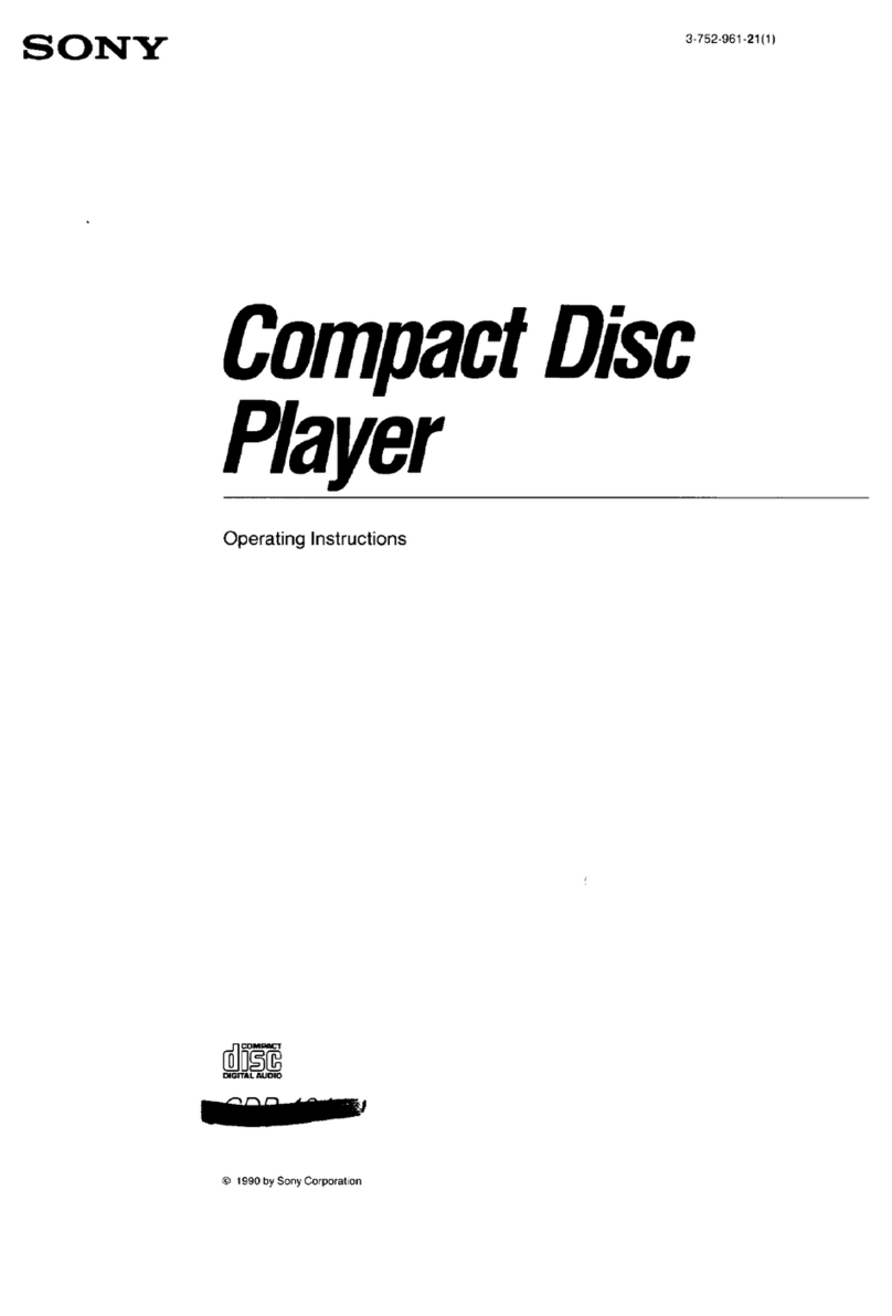 Sony Compact disc player operating instructions
