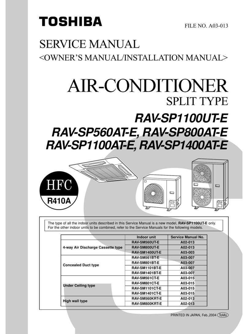 Toshiba RAV-SP1100UT-E User manual