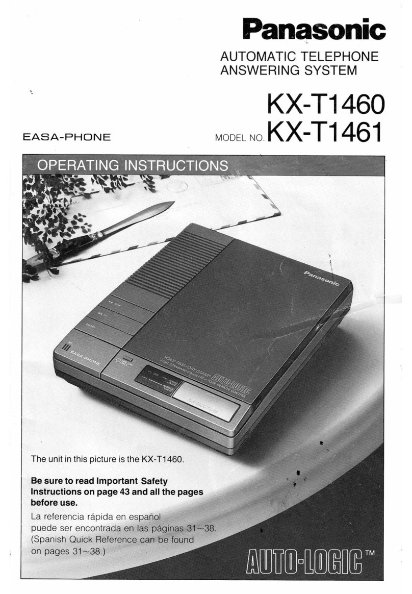 Panasonic KX-T1 461 User manual Panasonic KX-T1 461 User manual