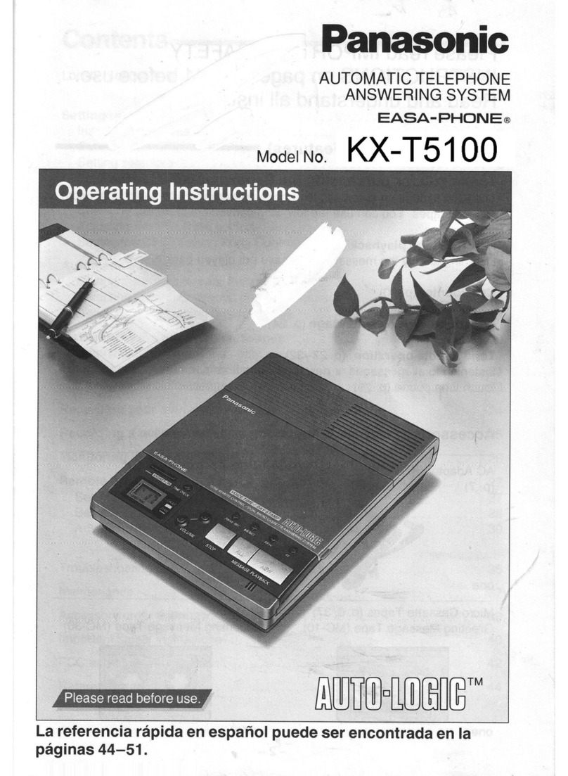 Panasonic Easa-Phone KX-T5100 User manual