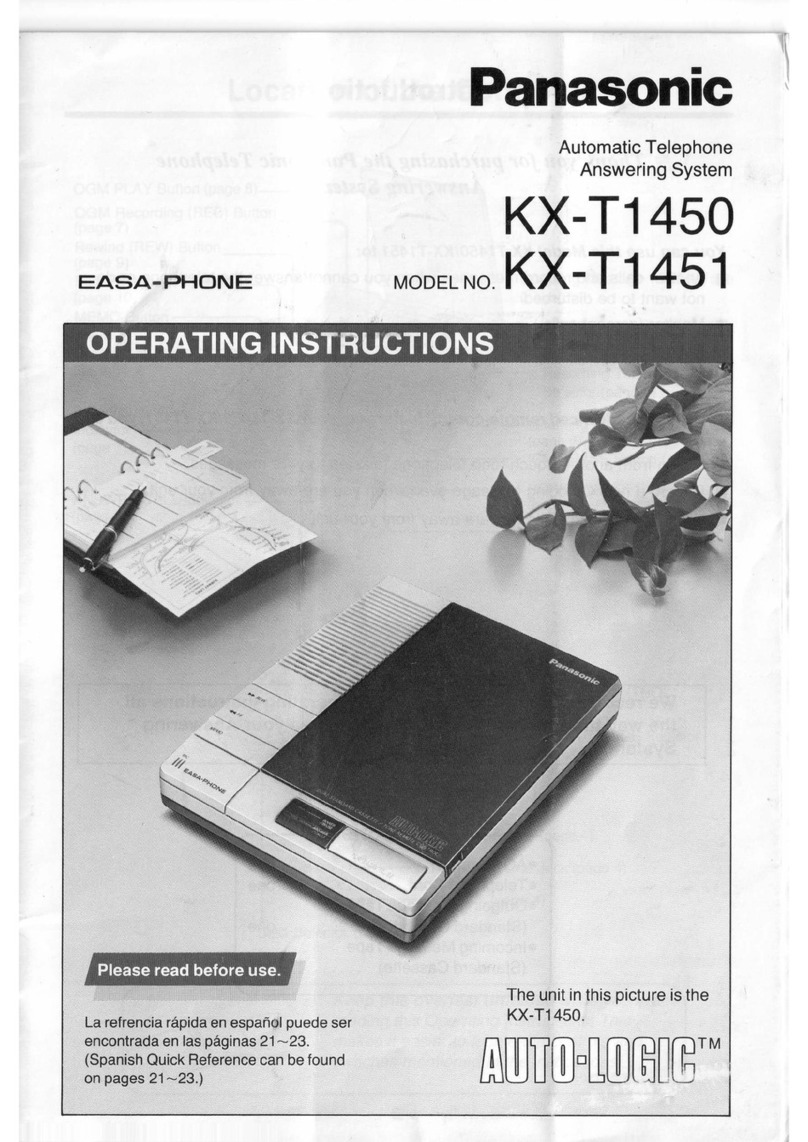 Panasonic EASA-PHONE KX-T1451 operating instructions