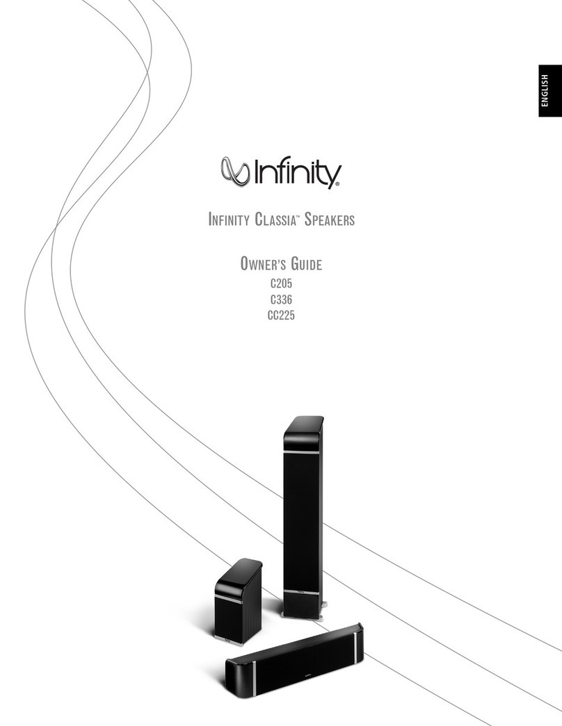 Infinity C205 owner's guide