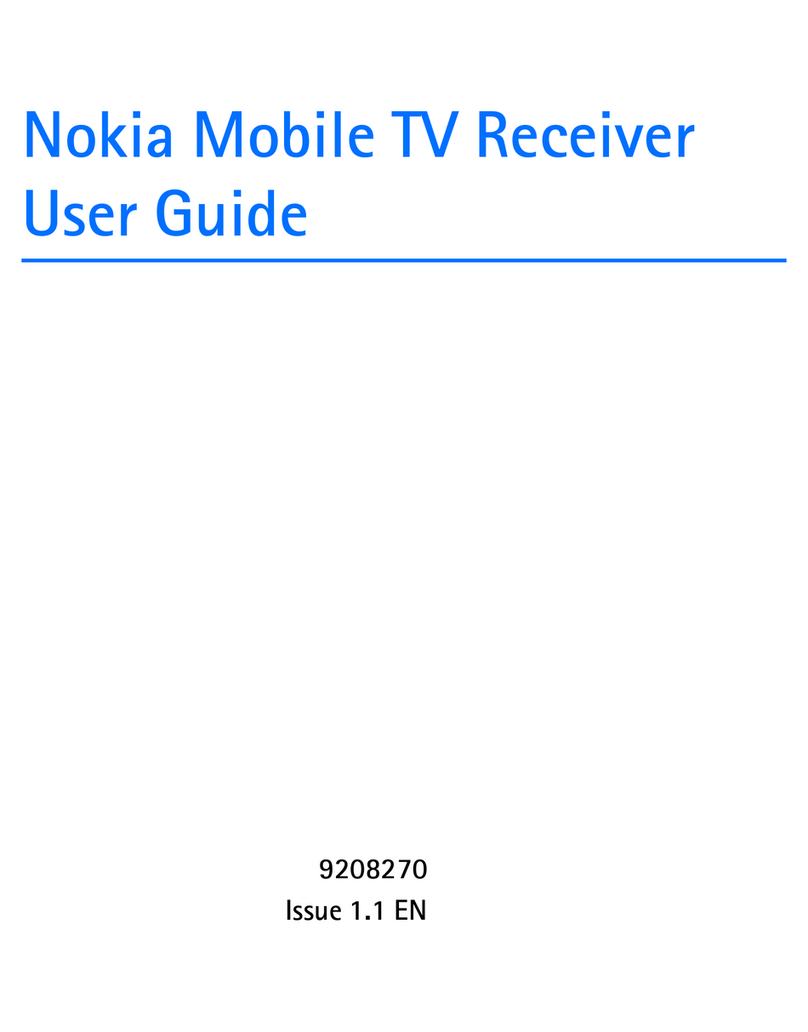 Nokia Mobile TV Receiver User manual