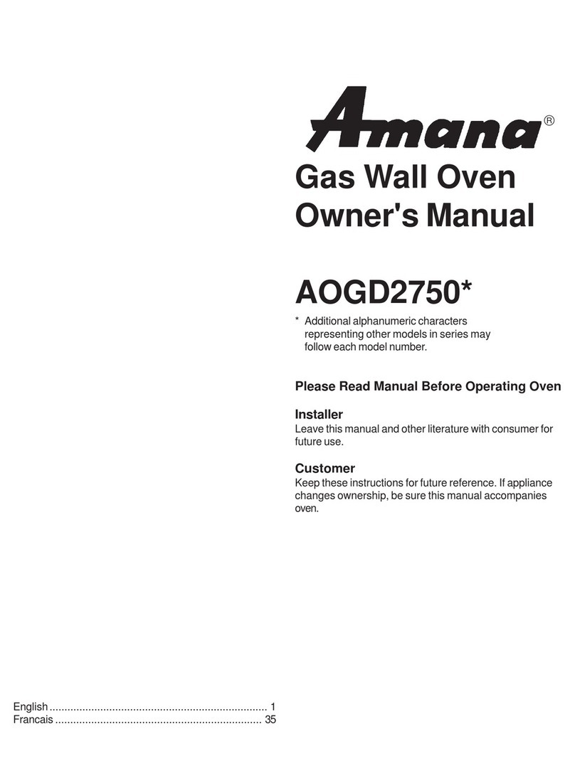 Amana AOGD2750 Series User manual