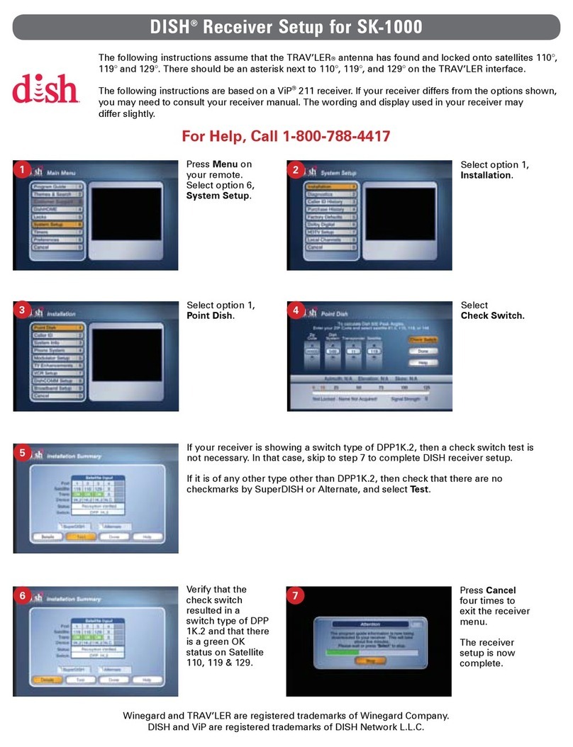Winegard SK-1000 Setup instructions