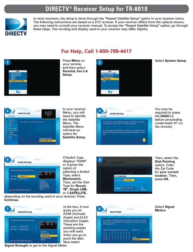 Winegard TR-6018 Setup instructions