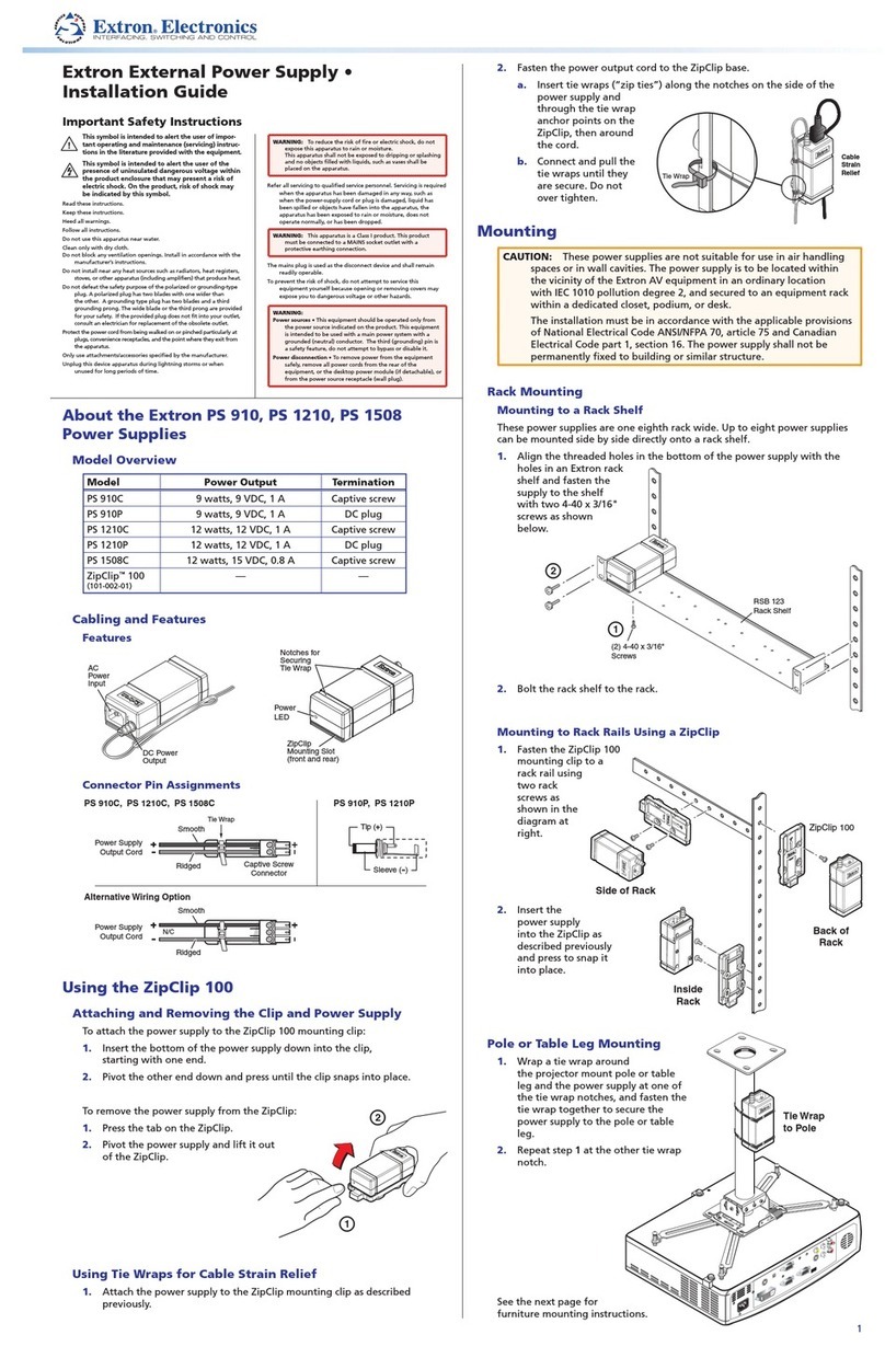 Extron electronics PS 910C User manual