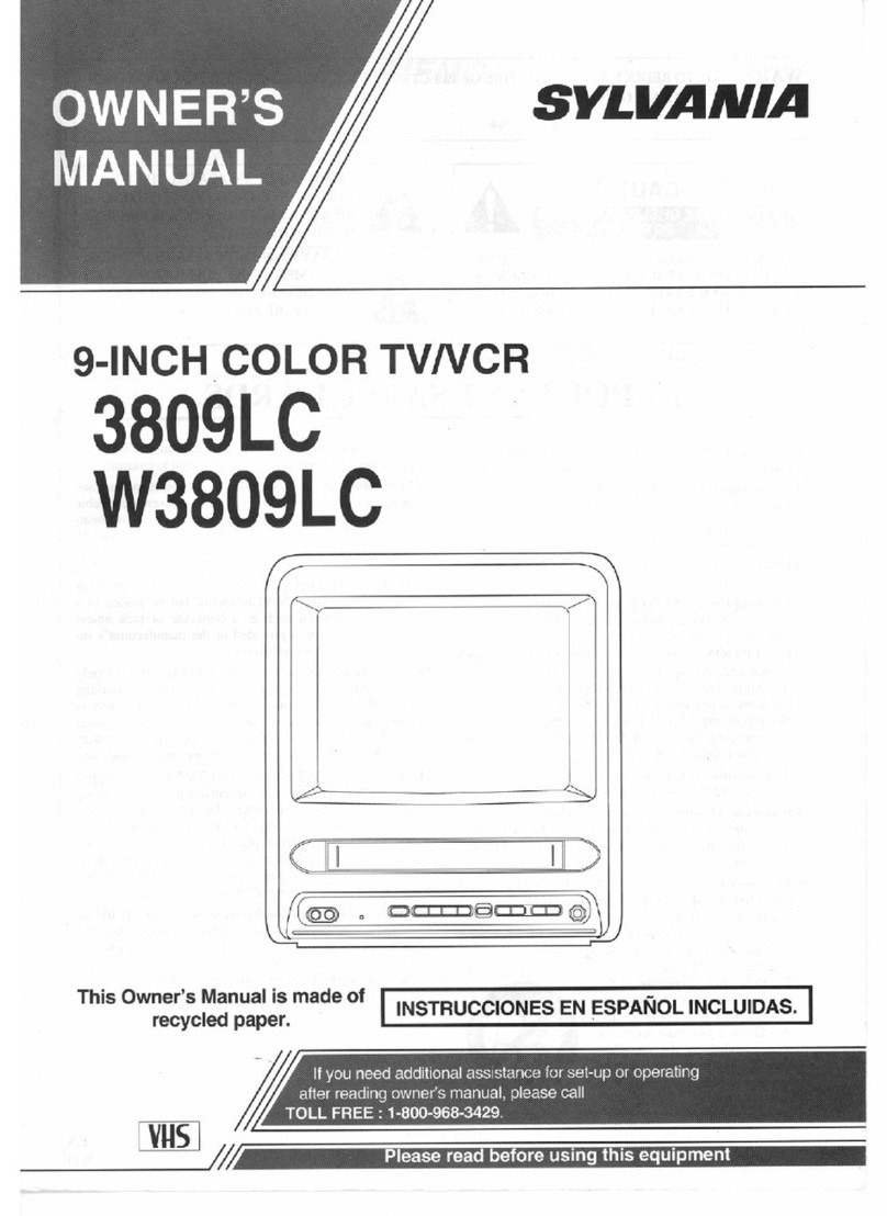 Sylvania 3809LC owner's manual