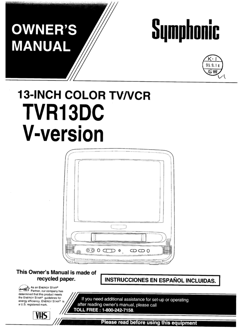 Symphonic TVR13DC User manual Symphonic TVR13DC User manual