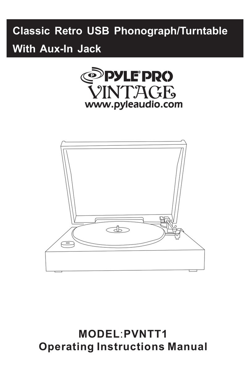 Pyle Pro Vintage PVNTT1 Instruction Manual