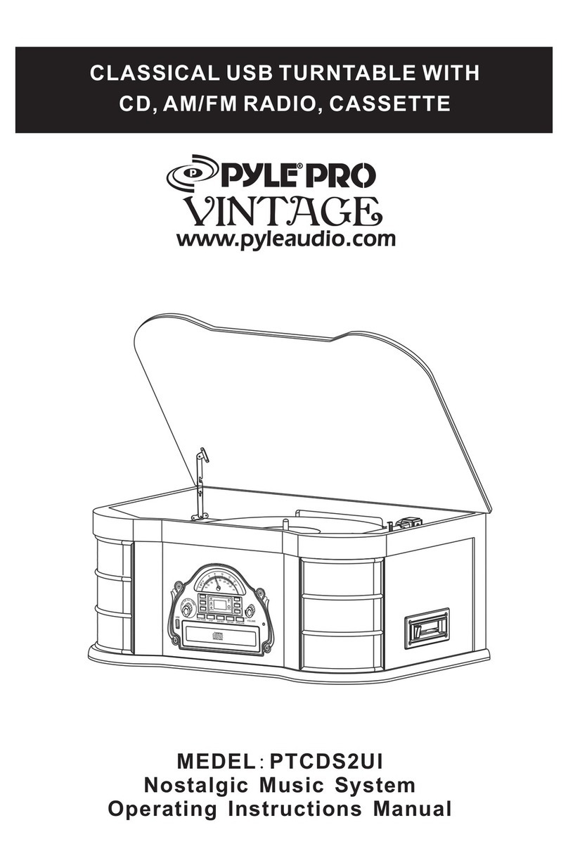 Pyle Pro Vintage PTCDS2UI Instruction Manual