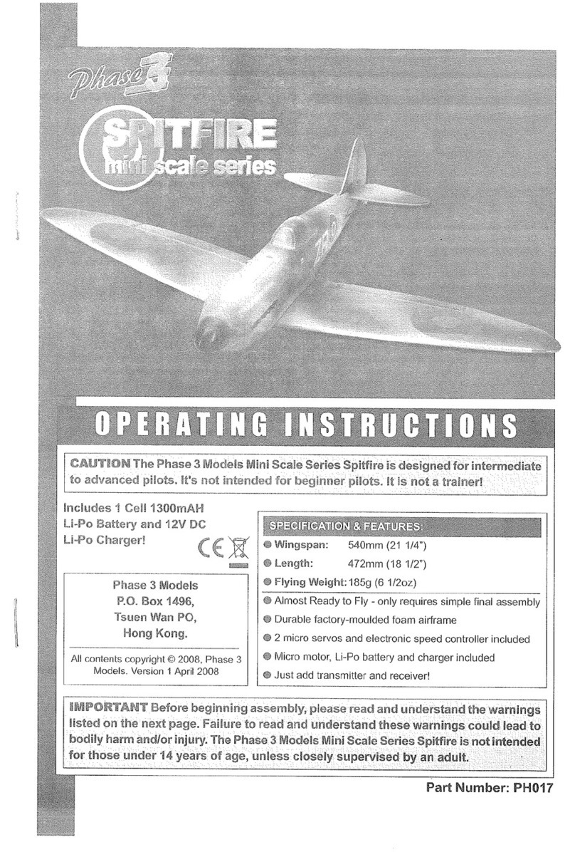 Phase3 Spitfire mini scale series operating instructions Phase3 Spitfire mini scale series operating instructions