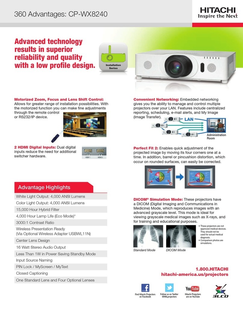 Hitachi Innovate CP-WX8240 User manual