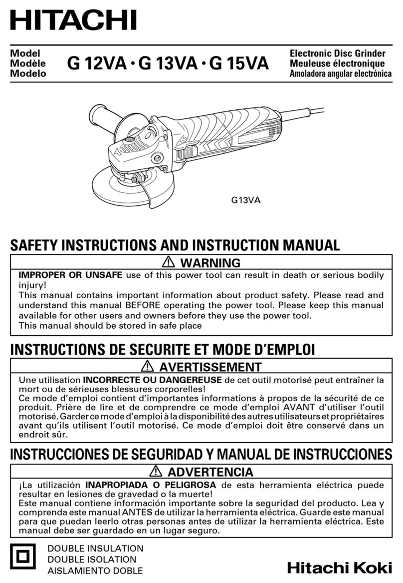 Hitachi G 13VA Safety instructions and instruction manual