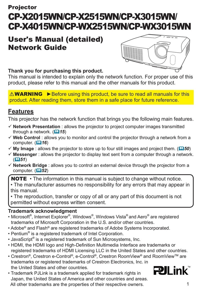 PJLink CP-X2015WN User manual