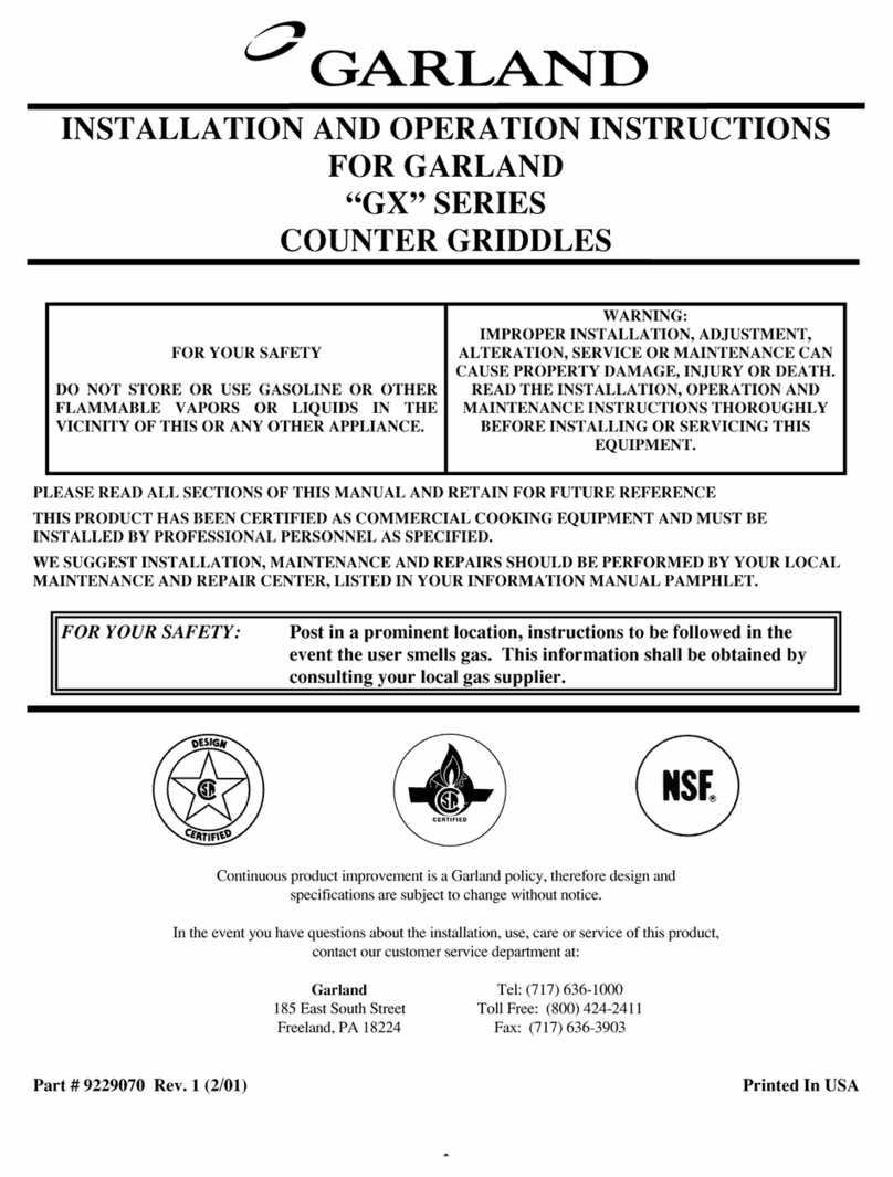 Garland GX Series User manual