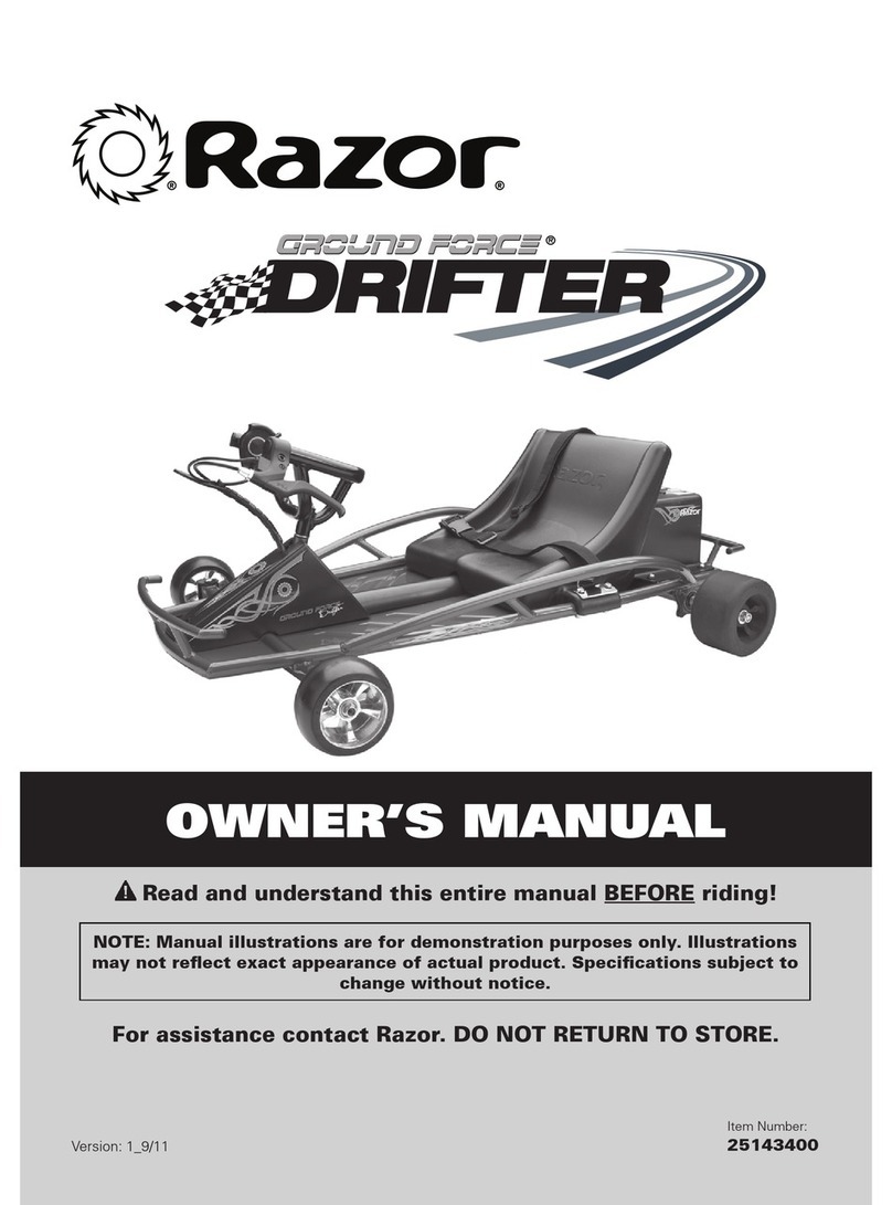 Razor Ground force Drifter 25143400 owner's manual