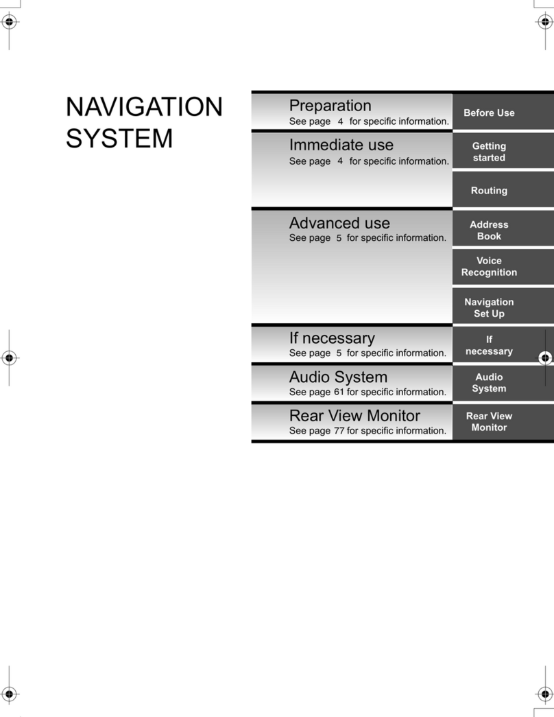 Mazda NAVIGATION SYSTEM User manual