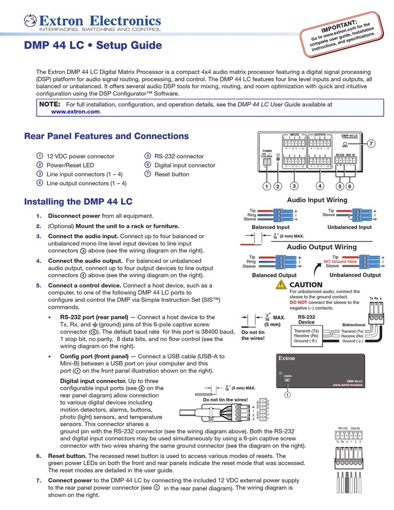Extron electronics DMP 44 LC User manual