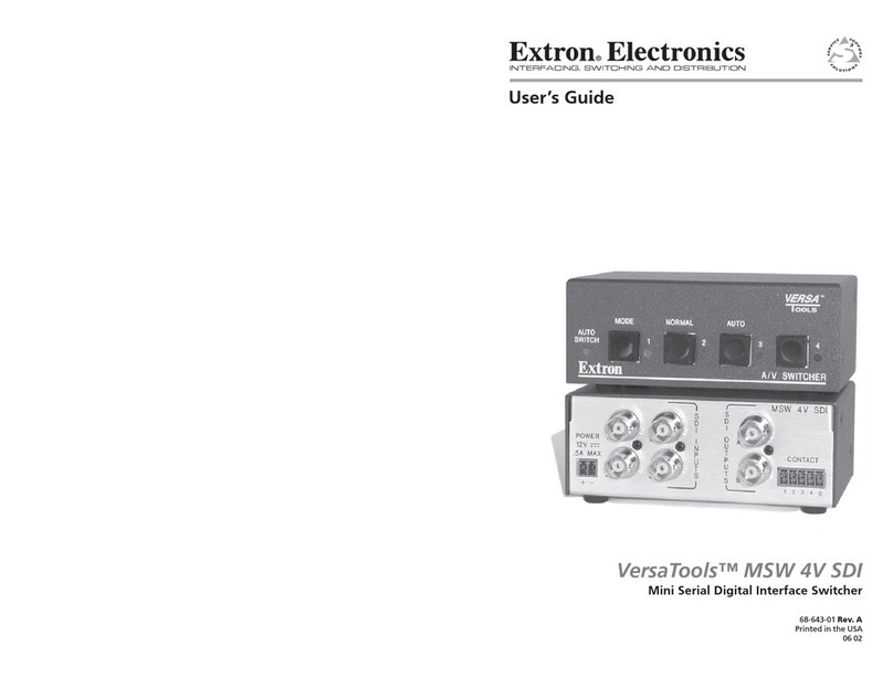 Extron electronics VersaTools MSW 4V SDI user manual Extron electronics VersaTools MSW 4V SDI user manual
