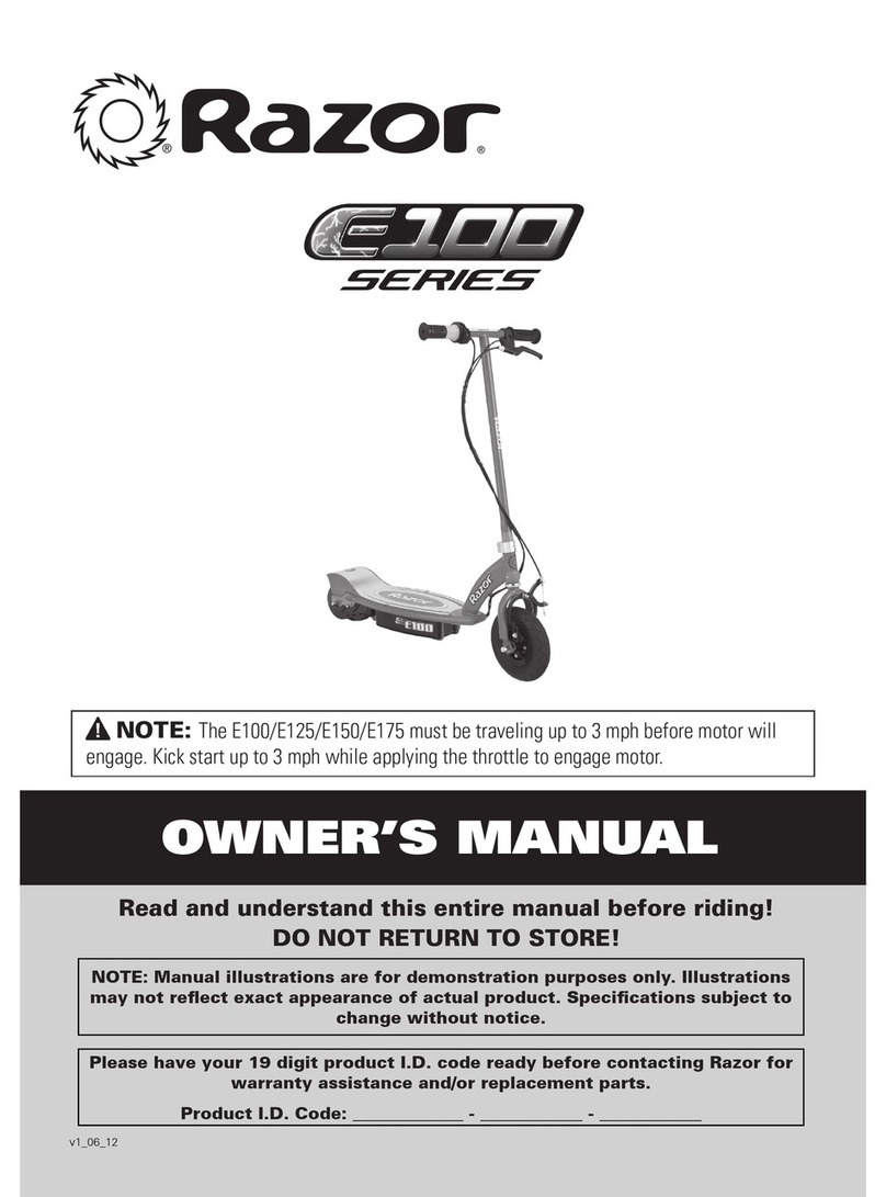Razor E100 series User manual