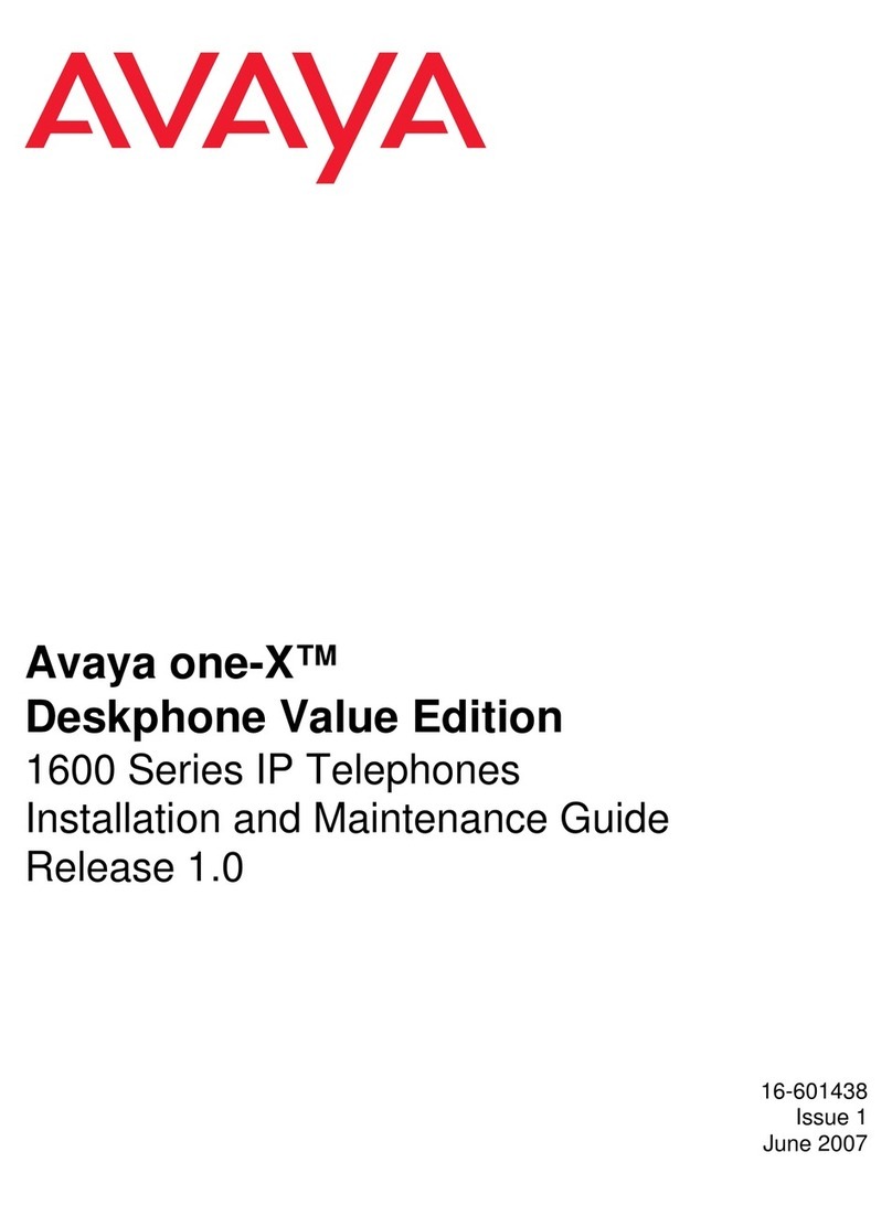 Avaya one-X 1600 Series Product manual
