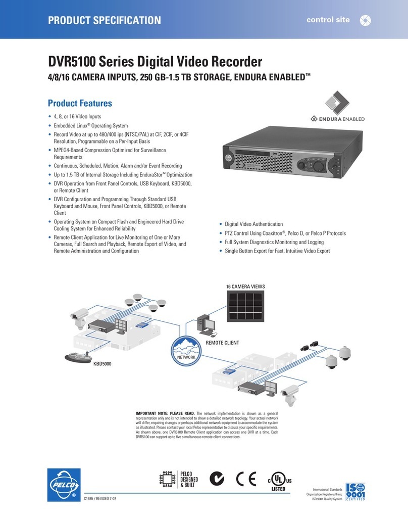 Endura DVR5100 Series Specifications