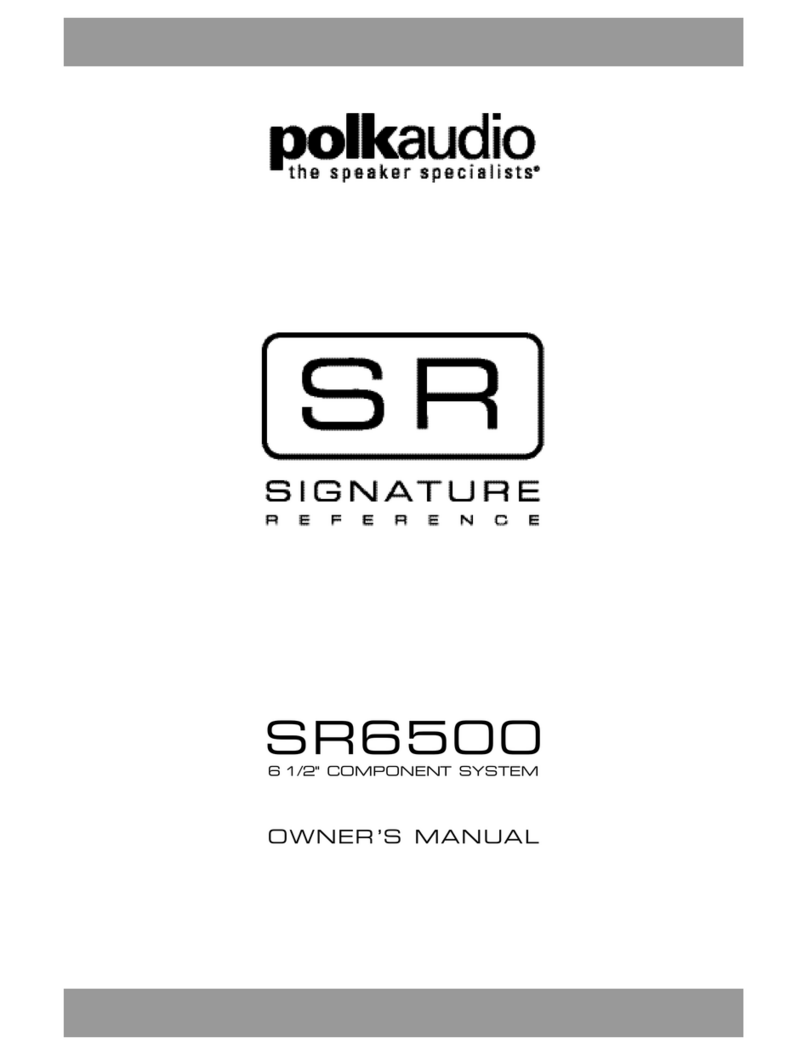 Polk Audio SR6500 owner's manual