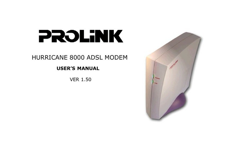 PROLiNK HURRICANE 8000 User manual PROLiNK HURRICANE 8000 User manual