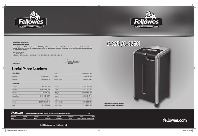 Fellowes C-325i User manual