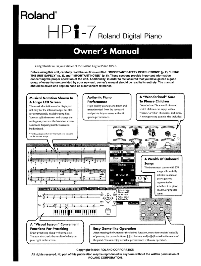 Roland HPi-7 User manual Roland HPi-7 User manual